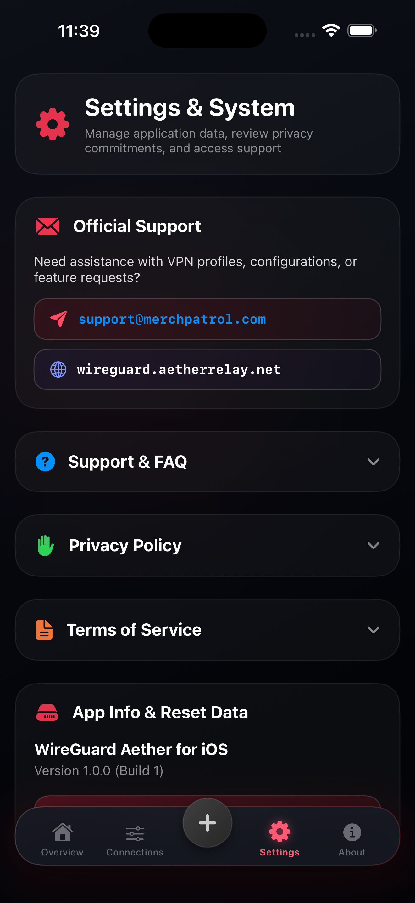 iOS App Settings
